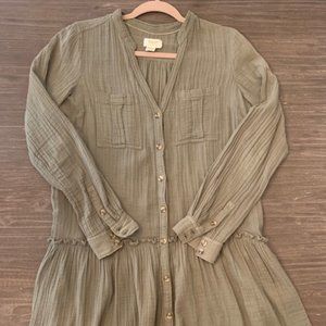 Maeve Katie Textured Utility Tunic Dress